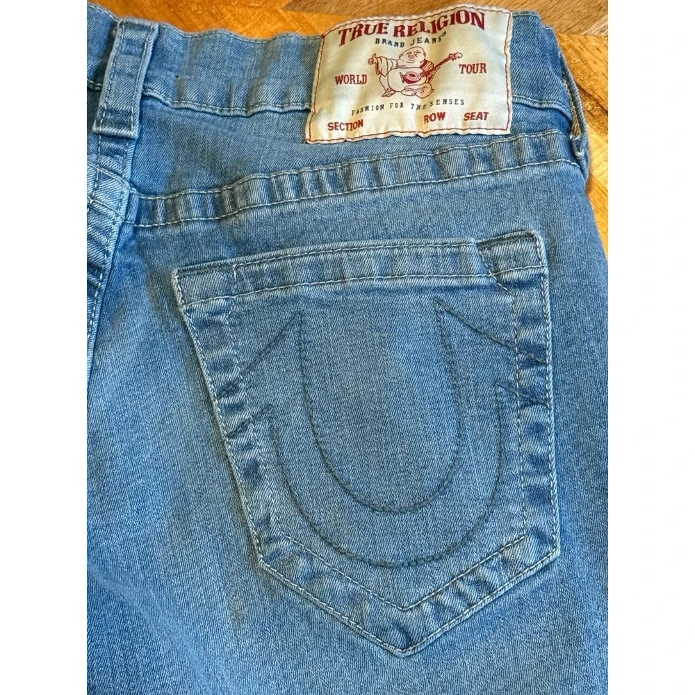 True Religion Rocco Men's Denim Jeans Size 36x32 Relaxed Skinny Blue Medium Wash